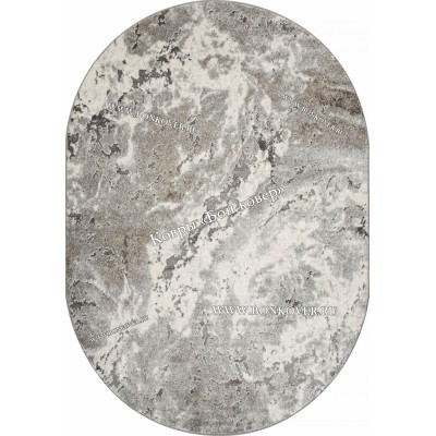 Серый Абстрактный Ковер Дизайн 05 Овал